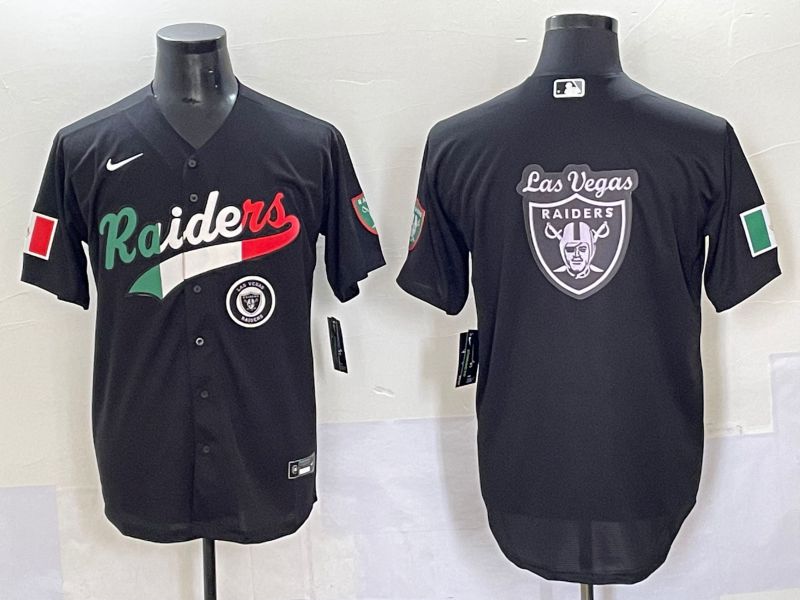 Men 2025 Oakland Raiders Blank Black Joint Name Nike Limited NFL Jersey style 70315